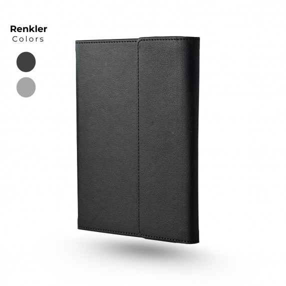 4 Patlı Mıknatıslı Termo Deri 13x21 cm Tarihsiz Çizgili Promosyon Ajanda Defter